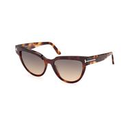 TOM FORD Femme FT0941 Nadine 55B Lunettes de soleil Acétate Havane Gris Cat Eye Normale Ombré