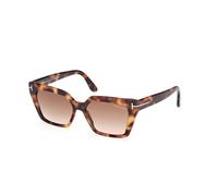TOM FORD Femme FT1030 WINONA 53F Lunettes de soleil Acétate Havane Marron Cat Eye Normale