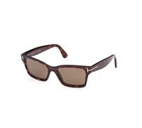 TOM FORD Femme FT1085 MIKEL 52H Lunettes de soleil Acétate Havane sombre Marron Carré Polarisé