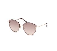 TOM FORD Femme FT1106 EVANGELINE 28G Lunettes de soleil Métal Or Marron Cat Eye Normale Ombré