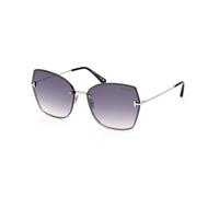 TOM FORD Femme FT1107 NICKIE-02 16C Lunettes de soleil Métal Palladium Fumée Papillon Normale Ombré