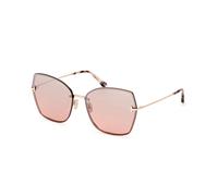TOM FORD Femme FT1107 NICKIE-02 28U Lunettes de soleil Métal Or Bordeaux Papillon Normale Ombré