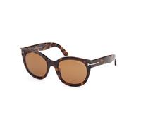 TOM FORD Femme FT1114 TAMARA-02 52E Lunettes de soleil Acétate Havane Marron Cat Eye Normale