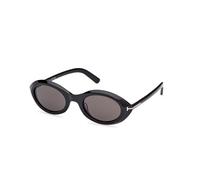 TOM FORD Femme FT1186 CARMEN 01A Lunettes de soleil Acétate Noir Fumée Ronde Normale