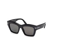 TOM FORD Femme FT1191 LUNA 01D Lunettes de soleil Acétate Noir Fumée Papillon Polarisé