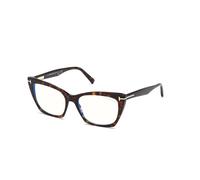TOM FORD Femme FT5709-B 52 Montures optiques Acétate Havane Cat Eye Normale