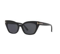 Tom Ford Femme Sunglass Juliette - Couleur du Monture: Noir brillant, Couleur de Lentille: Gris
