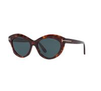 Tom Ford Femme Sunglass Toni - Couleur du Monture: Rouge, Couleur de Lentille: Bleu