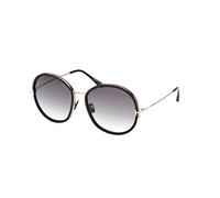 TOM FORD Femme TOM FORD FT0946 HUNTER-02 01B Lunettes de soleil Métal Noir Gris Ronde Normale Ombré