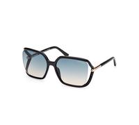 TOM FORD Femme TOM FORD FT1089 SOLANGE-02 01P Lunettes de soleil Injecté Noir Vert Papillon Normale Ombré