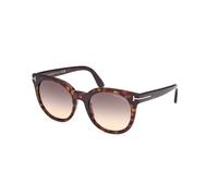TOM FORD Femme TOM FORD FT1109 MOIRA 52B Lunettes de soleil Acétate Havane Fumée Papillon Normale Ombré