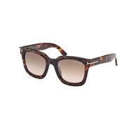 TOM FORD Femme TOM FORD FT1115 LEIGH-02 52G Lunettes de soleil Acétate Havane Marron Carré Normale Ombré
