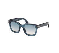 TOM FORD Femme TOM FORD FT1115 LEIGH-02 92P Lunettes de soleil Acétate Bleu Vert Carré Normale Ombré