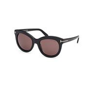TOM FORD Femme TOM FORD FT1189 ODETTE 01E Lunettes de soleil Acétate Noir Marron Papillon Normale