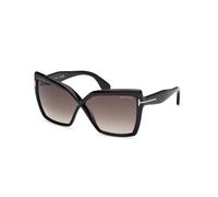TOM FORD Femme TOM FORD FT1195 FIORE 01B Lunettes de soleil Acétate Noir Fumée Papillon Normale