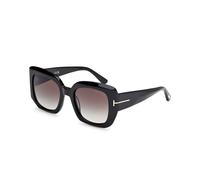 TOM FORD Femme TOM FORD FT1220 CARLA-02 01B Lunettes de soleil Acétate Noir Fumée Carré Normale