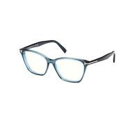 TOM FORD Femme TOM FORD FT5949-B 092 Montures optiques Acétate Bleu Cat Eye Normale