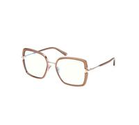TOM FORD Femme TOM FORD FT5985-B 045 Montures optiques Injecté Marron Carré Normale