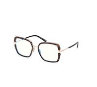 TOM FORD Femme TOM FORD FT5985-B 52 Montures optiques Injecté La Havane Carré Normale