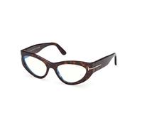 TOM FORD Femme TOM FORD FT6134-B 052 Montures optiques Acétate La Havane Cat Eye Normale