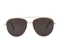 Tom Ford FT 0954-D Lunettes de soleil à ajustement asiatique 28A or rose brillant/fumée, Shiny Rose Gold Smoke, 62/15/145