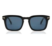 Tom Ford Lunettes de Soleil DAX FT 0751 Shiny Black/Blue 50/22/145 unisexe