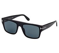 Tom Ford FT0907 Lunettes de Soleil, Noir Brillant/Verres Bleus, Unique Homme