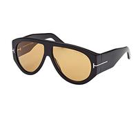 TOM FORD Homme FT1044 BRONSON 01E Lunettes de soleil Acétate Noir Marron Pilote Normale