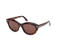 Tom Ford - Ft1111 52E Lunettes de soleil - Femme - Accessoires - Brun - Taille: 55 MM