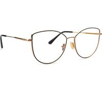 TOM FORD Femme TOM FORD FT5667-B 005 Montures optiques Métal Noir Cat Eye Normale Blue Anti Light - pour PC