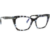 TOM FORD Femme TOM FORD FT5709-B 56A Montures optiques Acétate La Havane Cat Eye Normale