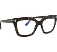 TOM FORD Femme TOM FORD FT6093-B 052 Montures optiques Acétate La Havane Cat Eye Normale