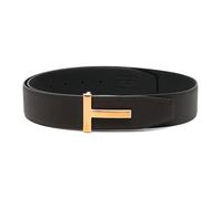 Tom Ford - Grain Leather T Icon Belt - Homme - Accessoires - Brun - Taille: 100 CM