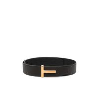 Tom Ford - Grain Leather T Icon Belt - Homme - Accessoires - Brun - Taille: 85 CM
