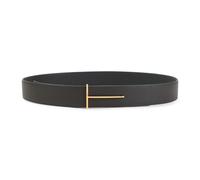 Tom Ford, Homme, Accessoires, Noir, Taille: 105 CM Grain Leather Slim T Reversible Belt