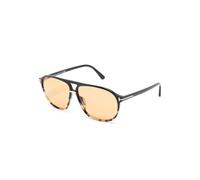 TOM FORD Homme TOM FORD FT1026 BRUCE 05E Lunettes de soleil Acétate Noir Marron Carré Normale