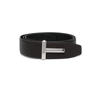 Tom Ford, Homme, Accessoires, Noir, Taille: 95 CM Grain Leather T Icon Belt