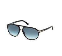 TOM FORD Homme FT0447 JACOB 01P Lunettes de soleil Acétate Noir Vert Ronde Normale Ombré