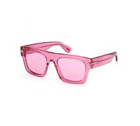 TOM FORD Homme FT0711 FAUSTO 75S Lunettes de soleil Acétate Fuchsia Rouge Carré Normale
