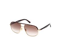 TOM FORD Homme FT1019 MAXWELL 30F Lunettes de soleil Métal Or Marron Pilote Normale Ombré