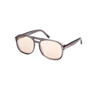 TOM FORD Homme FT1022 ROSCO 20E Lunettes de soleil Acétate Gris Marron Carré Photochromatique