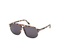 TOM FORD Homme FT1026 BRUCE 05A Lunettes de soleil Acétate Noir / La Havane Gris Pilote Normale
