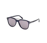 TOM FORD Homme FT1098 DAMIAN-02 90C Lunettes de soleil Acétate Bleu Gris Pilote Normale Miroir