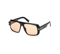 TOM FORD Homme FT1101 TURNER 01E Lunettes de soleil Acétate Noir Marron Carré Photochromatique