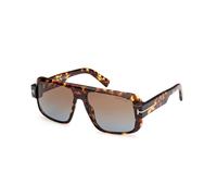 TOM FORD Homme FT1101 TURNER 52F Lunettes de soleil Acétate Havane Marron Carré Normale Ombré