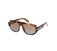 TOM FORD Homme FT1102 BLAKE-02 52F Lunettes de soleil Acétate Havane Marron Pilote Normale Ombré