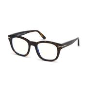TOM FORD Homme FT5542-B 052 Montures optiques Acétate Havane Géométrique Normale Blue Anti Light - pour PC