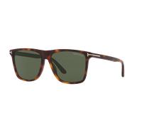 Tom Ford Homme Sunglass Fletcher - Couleur du Monture: Écaille de tortue Blonde, Couleur de Lentille: Vert