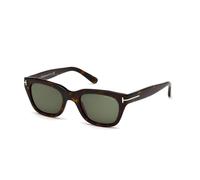 TOM FORD Homme TOM FORD FT0237 SNOWDON 52N Lunettes de soleil Acétate Havane Vert Carré Normale