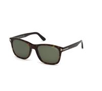 TOM FORD Homme TOM FORD FT0595 ERIC-02 52N Lunettes de soleil Acétate Havane sombre Vert Géométrique Normale